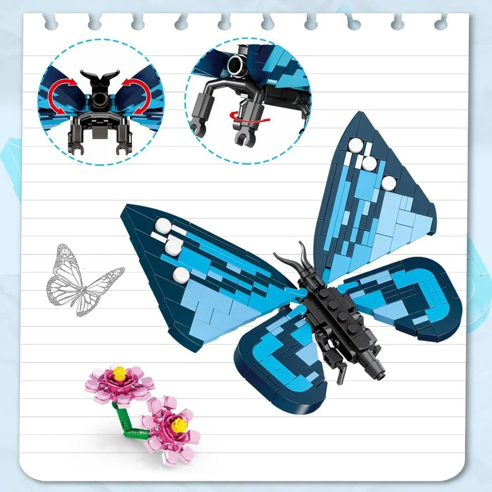 Insects Building Set for Adults Kids,The Insect Collection Building Toys,Bug Dis